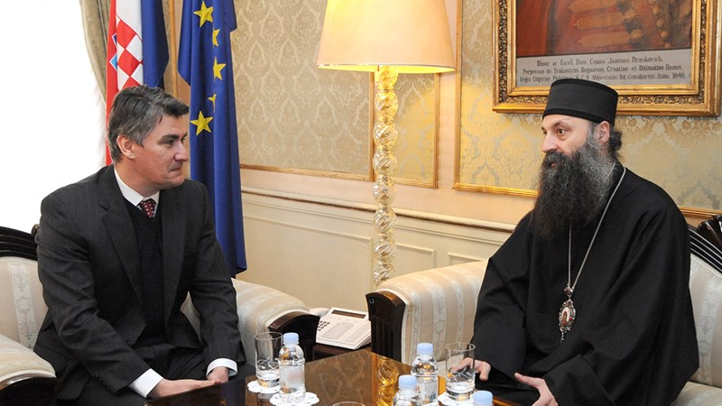 Predsjednik Vlade Zoran Milanović primio novog mitropolita zagrebačko-ljubljanskog dr. Porfirija Perića